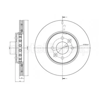 METELLI 23-1468C - Jeu de 2 disques de frein avant