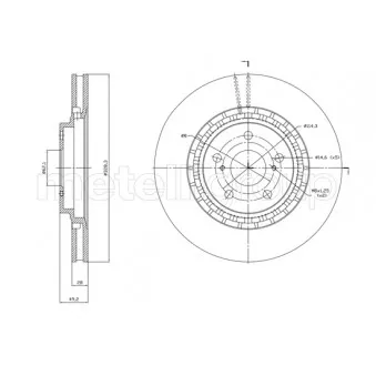 Jeu de 2 disques de frein avant METELLI OEM 435120E030