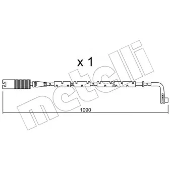 Contact d'avertissement, usure des plaquettes de frein METELLI OEM 34356789445