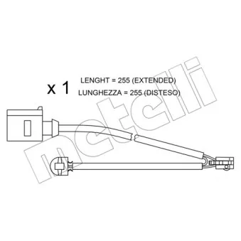 METELLI SU.218 - Contact d'avertissement, usure des plaquettes de frein
