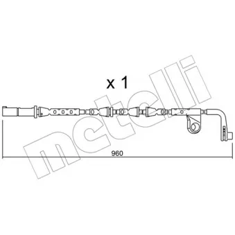 METELLI SU.220 - Contact d'avertissement, usure des plaquettes de frein