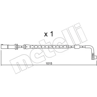 METELLI SU.221 - Contact d'avertissement, usure des plaquettes de frein