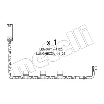 Contact d'avertissement, usure des plaquettes de frein METELLI OEM 34356789330