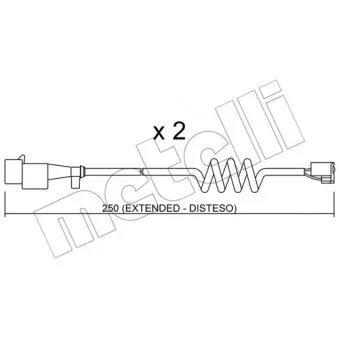 Contact d'avertissement, usure des plaquettes de frein METELLI OEM 42548196