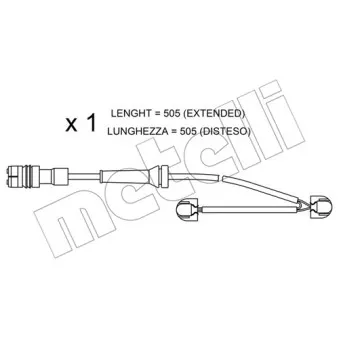 Contact d'avertissement, usure des plaquettes de frein METELLI SU.266 pour PORSCHE CAYMAN 2.9 - 265cv