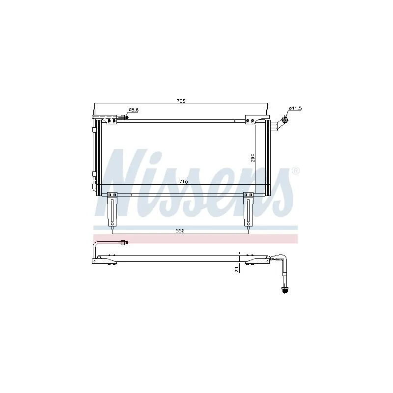 Condenseur, climatisation NISSENS 94351 - Visuel 1