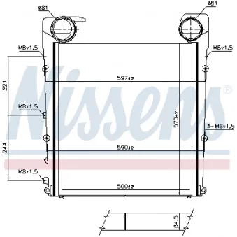 Intercooler, échangeur NISSENS OEM 7485013523