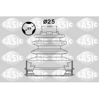 SASIC 1906088 - Jeu de joints-soufflets, arbre de commande avant gauche