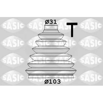 Soufflets de cardan avant SASIC 1906153 pour AUDI A5 2.0 TDI - 163cv