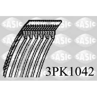 SASIC 3PK1042 - Courroie trapézoïdale à nervures
