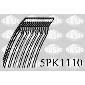 SASIC 5PK1110 - Courroie trapézoïdale à nervures
