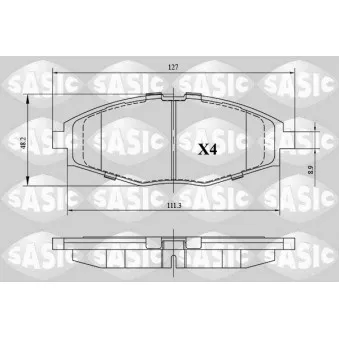 SASIC 6216124 - Jeu de 4 plaquettes de frein avant
