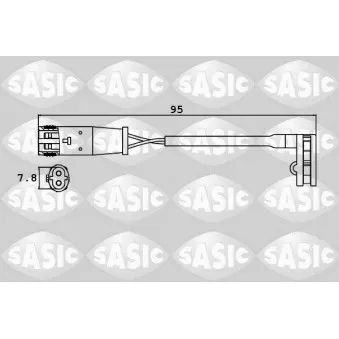 Contact d'avertissement, usure des plaquettes de frein SASIC OEM A1645401017