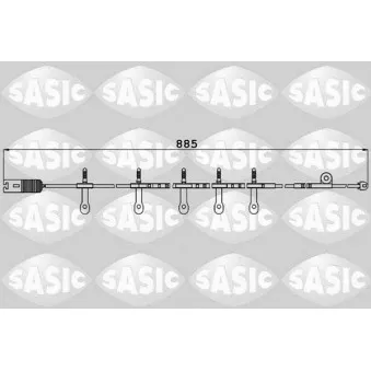 Contact d'avertissement, usure des plaquettes de frein SASIC OEM 34356778175