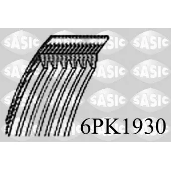 SASIC 6PK1930 - Courroie trapézoïdale à nervures