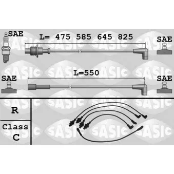 SASIC 9280005 - Kit de câbles d'allumage