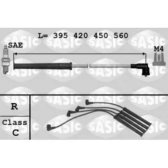Kit de câbles d'allumage SASIC OEM 8200805133