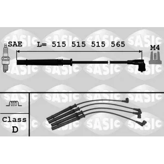 Kit de câbles d'allumage SASIC OEM V46-70-0027
