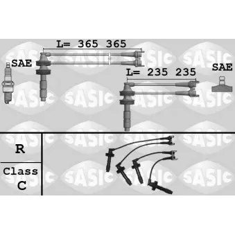 Kit de câbles d'allumage SASIC OEM 1275284