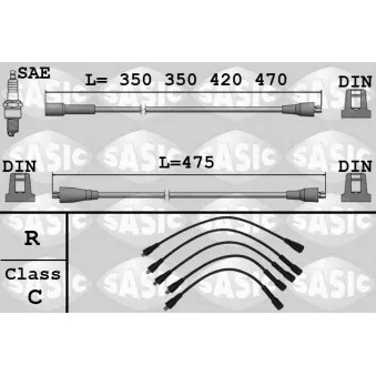Kit de câbles d'allumage SASIC 9284016