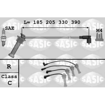 SASIC 9286043 - Kit de câbles d'allumage