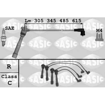 Kit de câbles d'allumage SASIC OEM 46743086