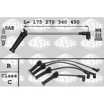 Kit de câbles d'allumage SASIC 9286049