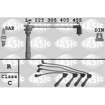 SASIC 9286051 - Kit de câbles d'allumage