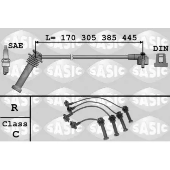 SASIC 9286054 - Kit de câbles d'allumage