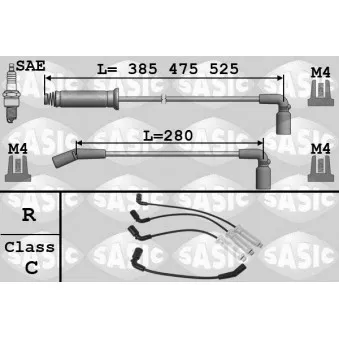 SASIC 9286058 - Kit de câbles d'allumage