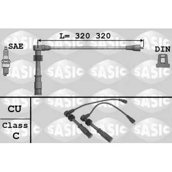 SASIC 9286060 - Kit de câbles d'allumage