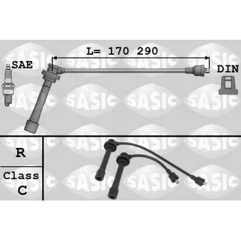 Kit de câbles d'allumage SASIC 9286062