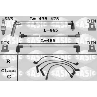 Kit de câbles d'allumage SASIC OEM 6020