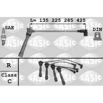 Kit de câbles d'allumage SASIC 9286064