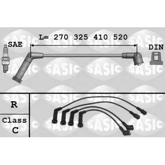 SASIC 9286077 - Kit de câbles d'allumage
