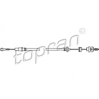 Tirette à câble, commande d'embrayage TOPRAN 102 645 pour VOLKSWAGEN GOLF 1.3 - 60cv