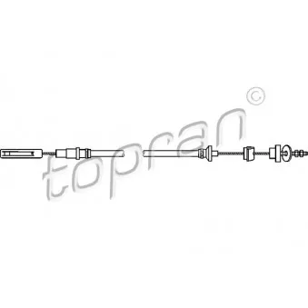 TOPRAN 102 853 - Tirette à câble, commande d'embrayage