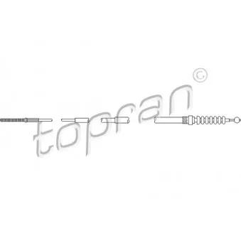 Tirette à câble, frein de stationnement TOPRAN 103 063