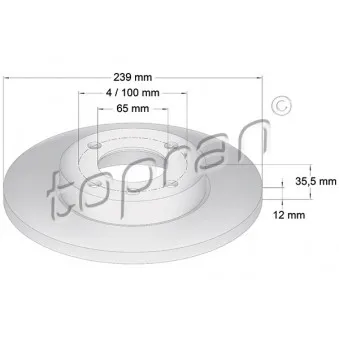 TOPRAN 103 406 - Jeu de 2 disques de frein avant