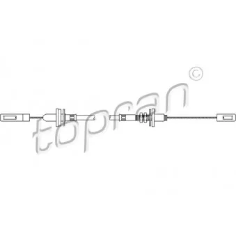 TOPRAN 103 411 - Tirette à câble, commande d'embrayage