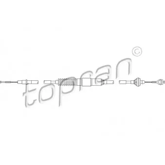 Tirette à câble, commande d'embrayage TOPRAN OEM 701721335B