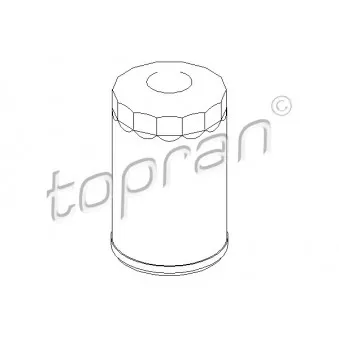 Filtre à huile TOPRAN 108 207 pour VOLKSWAGEN GOLF 1.9 TDI - 110cv