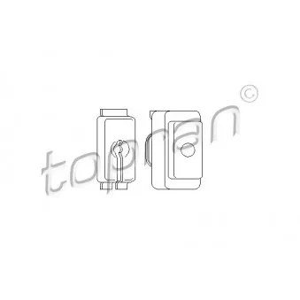 TOPRAN 109 716 - Tirette à câble, commande d'embrayage