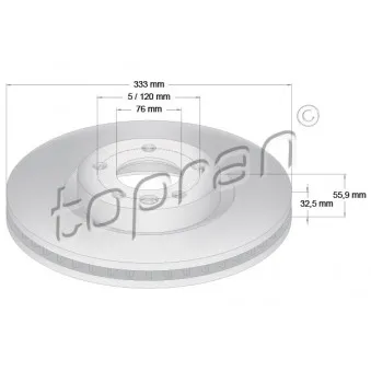 TOPRAN 110 429 - Jeu de 2 disques de frein avant