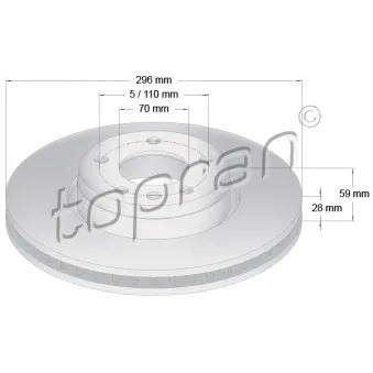 TOPRAN 200 939 - Jeu de 2 disques de frein avant