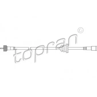 Câble flexible de commande de compteur TOPRAN 202 218 pour OPEL ASCONA 1.3 N - 60cv
