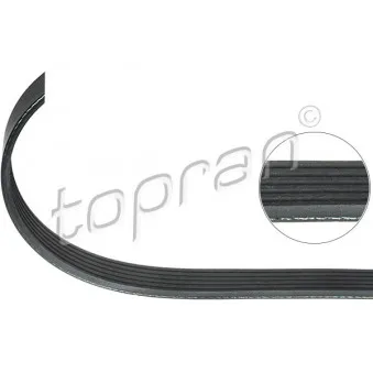 Courroie trapézoïdale à nervures TOPRAN 206 251 pour AUDI A4 1.8 TFSI quattro - 160cv
