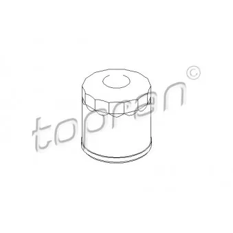 Filtre à huile TOPRAN 206 547 pour OPEL ASTRA 1.6 i - 101cv