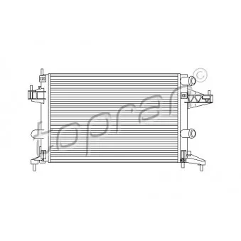 Radiateur, refroidissement du moteur TOPRAN 206 970 pour OPEL CORSA 1.0 - 60cv