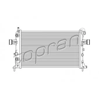 Radiateur, refroidissement du moteur TOPRAN 206 972 pour OPEL ZAFIRA 2.2 - 150cv